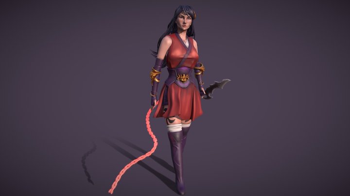 Ninja girl 3D Model