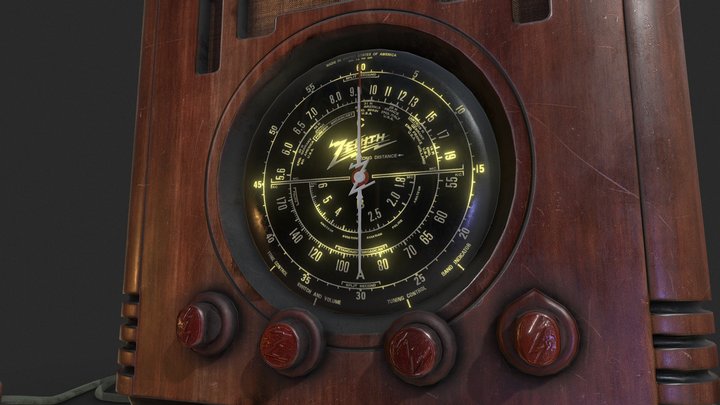 Zenith 5-S-127 Tombstone (1937) 3D Model