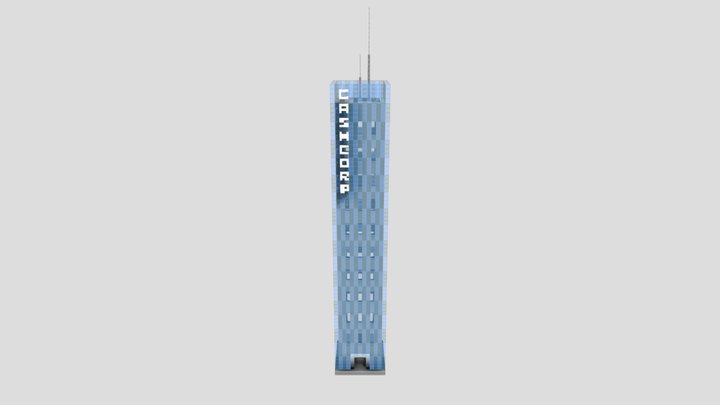 Blue Small Skyscraper (13x13) 3D Model
