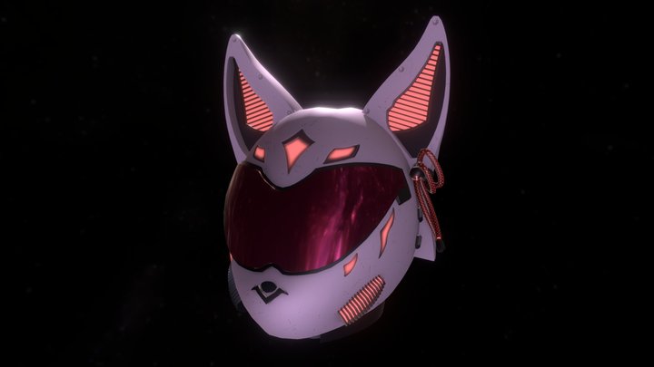 Kitsune Helmet 3D Model