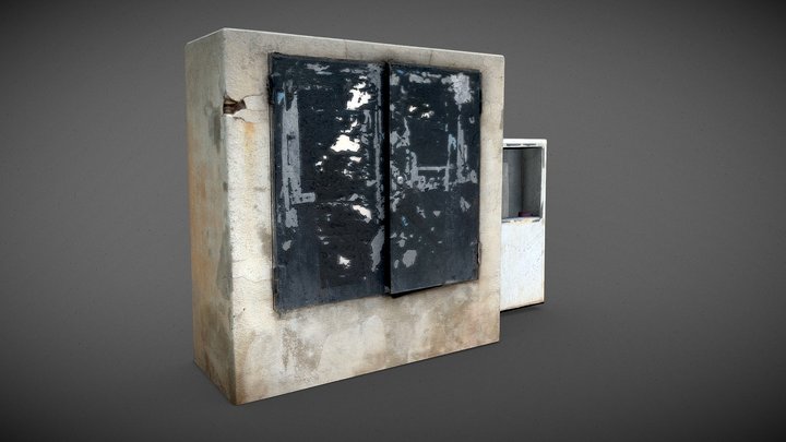 Water and Electricity counter - Lowpoly 4k 3D Model