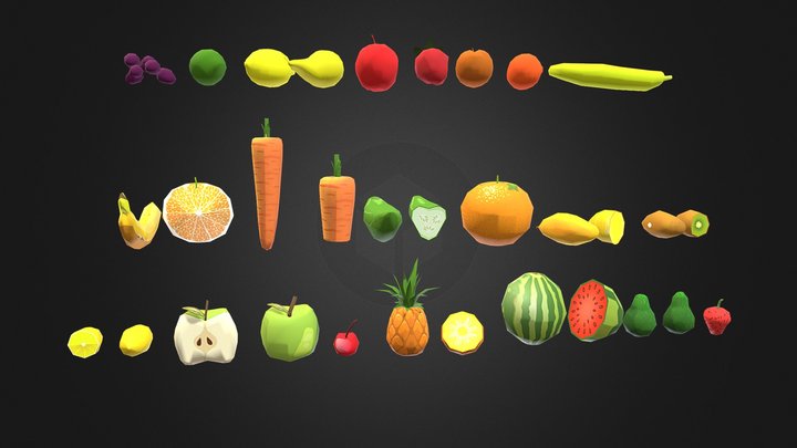 Fruits n Vegetables 3D Model