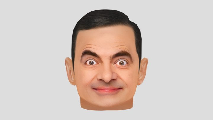 Rowan Atkinson Head smile 3D Model