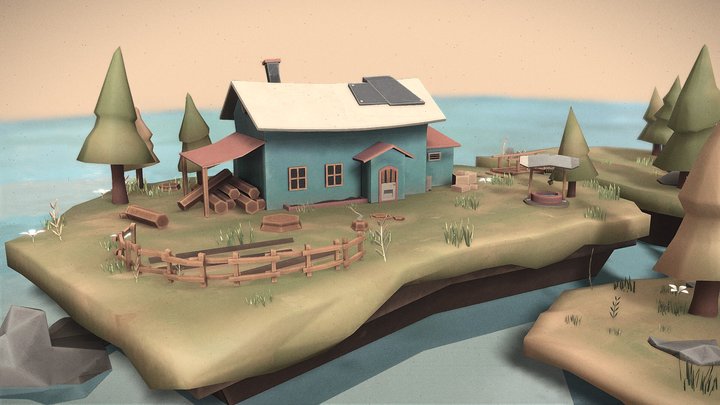 Island - A little peace in the past 3D Model