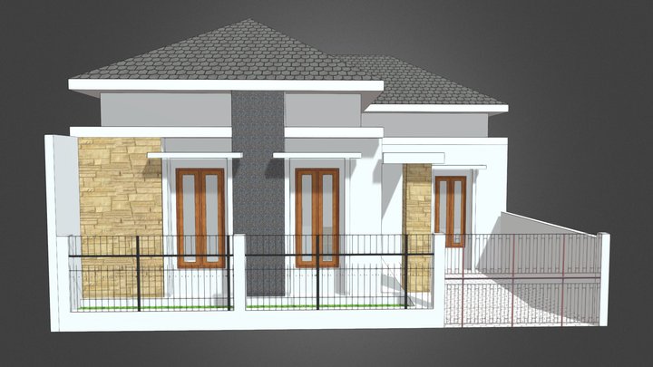 Desain Rumah Minimalis Type 3 3D Model