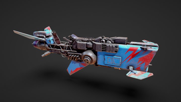 Hoverbike Post apocalypse 3D Model