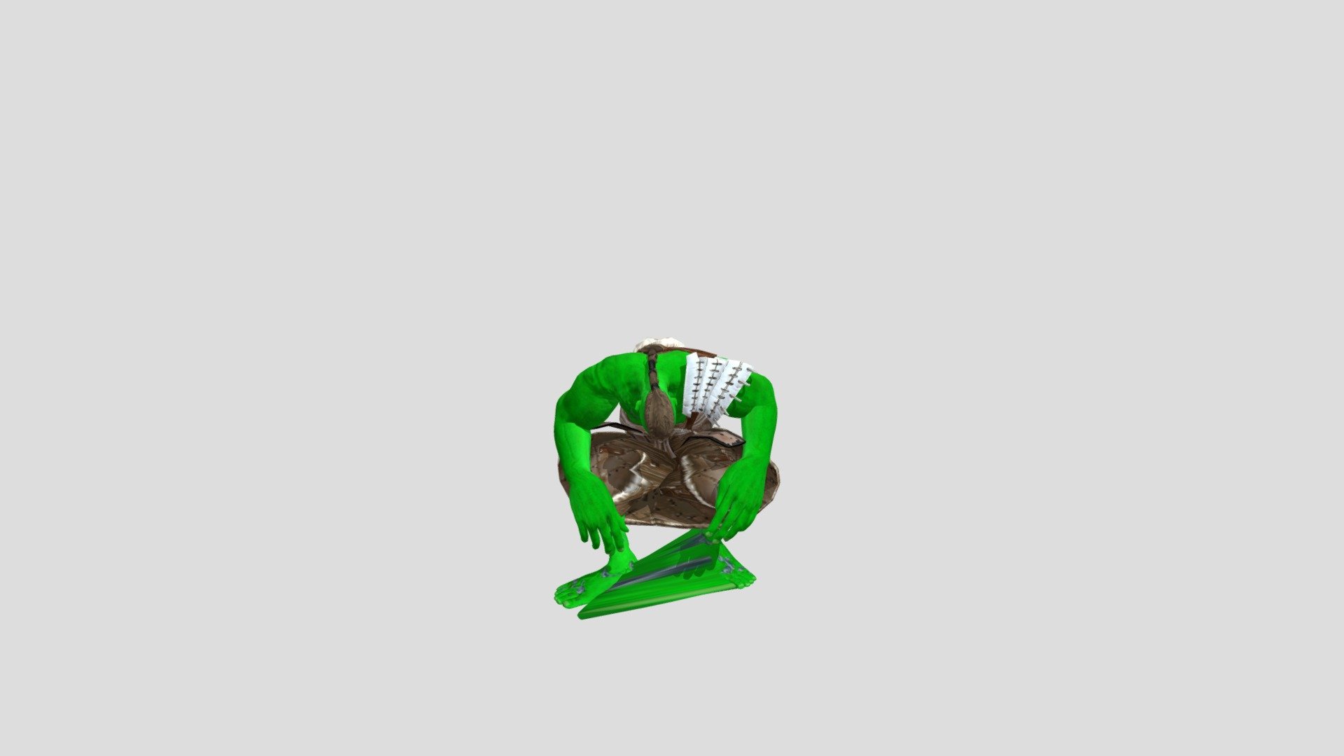 Sitting Laughing Zombie