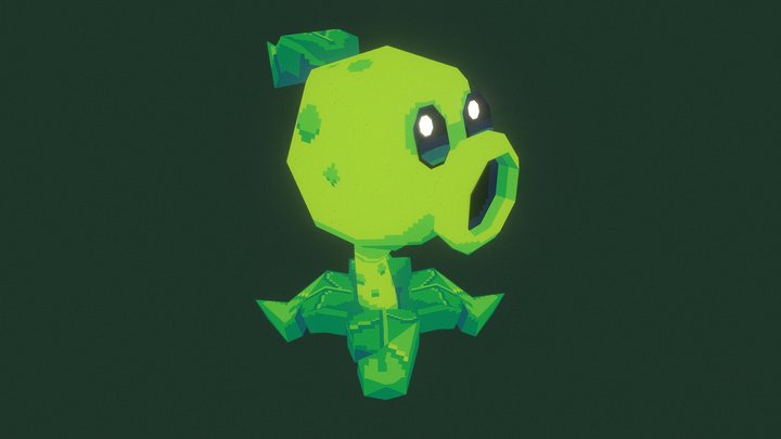 PVZ Repolied - Peashooter 3D Model