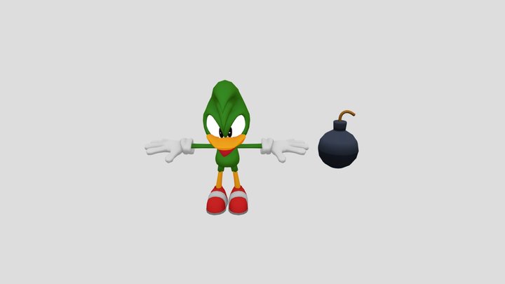Bean The Dynamite_ Classic (Sonic Blitz) 3D Model