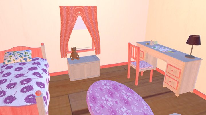 Girl Room 3D Model