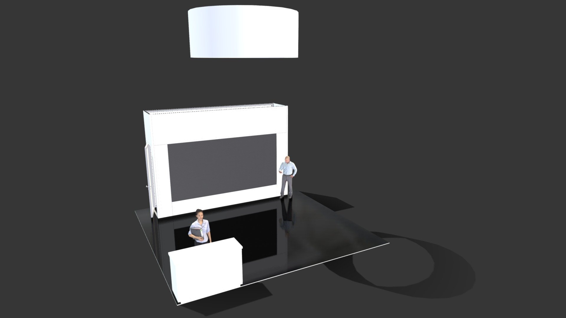 20x20 Booth with 13x6.5 Screen - 3D model by airborne visuals ...