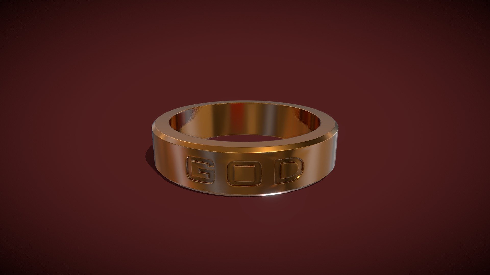 God Ring Gold - Buy Royalty Free 3D model by Sandeep Choudhary ...