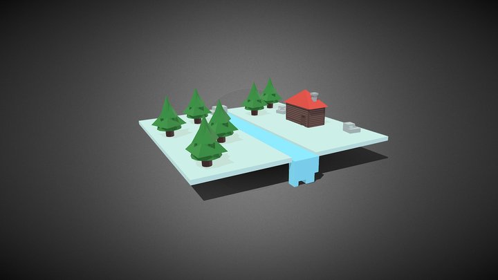Winter Hut 3D Model