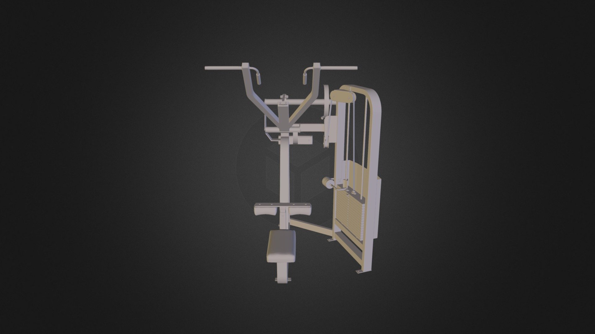 Gym Lat Pulldown — Sketchfab embed 3D viewer