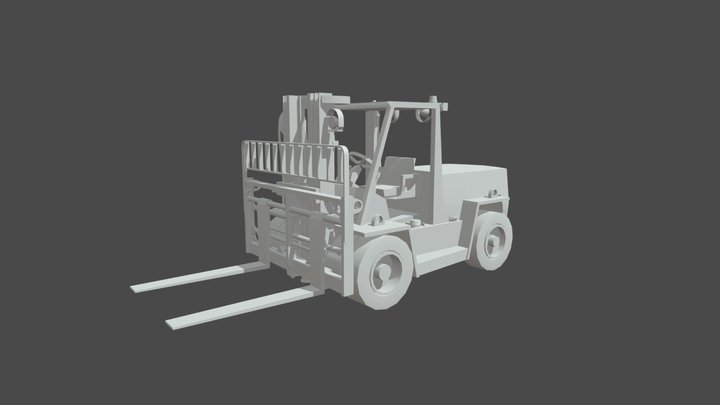 Draft forklift blocking 3D Model