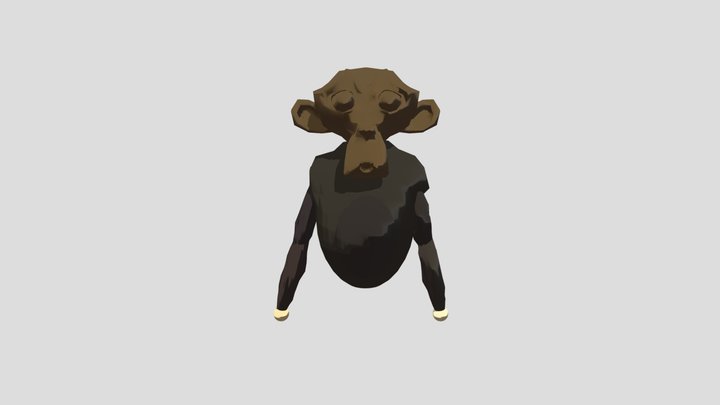 Monkey Fully Rigged 3D Model