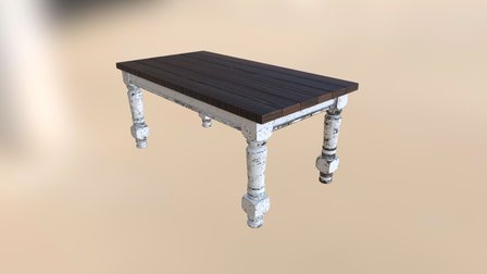 Husky farmhouse table 3D Model
