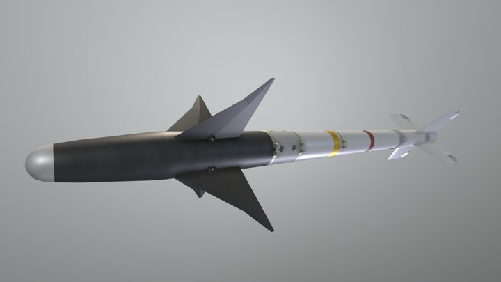 AIM-9M Sidewinder 3D Model