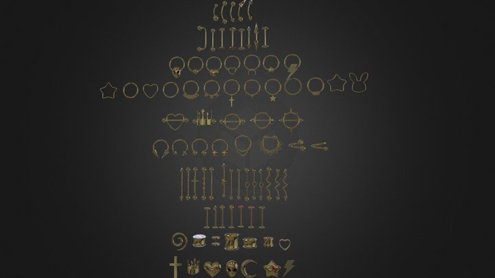 Piercing Kitbash – Modello 3D gratuito STL