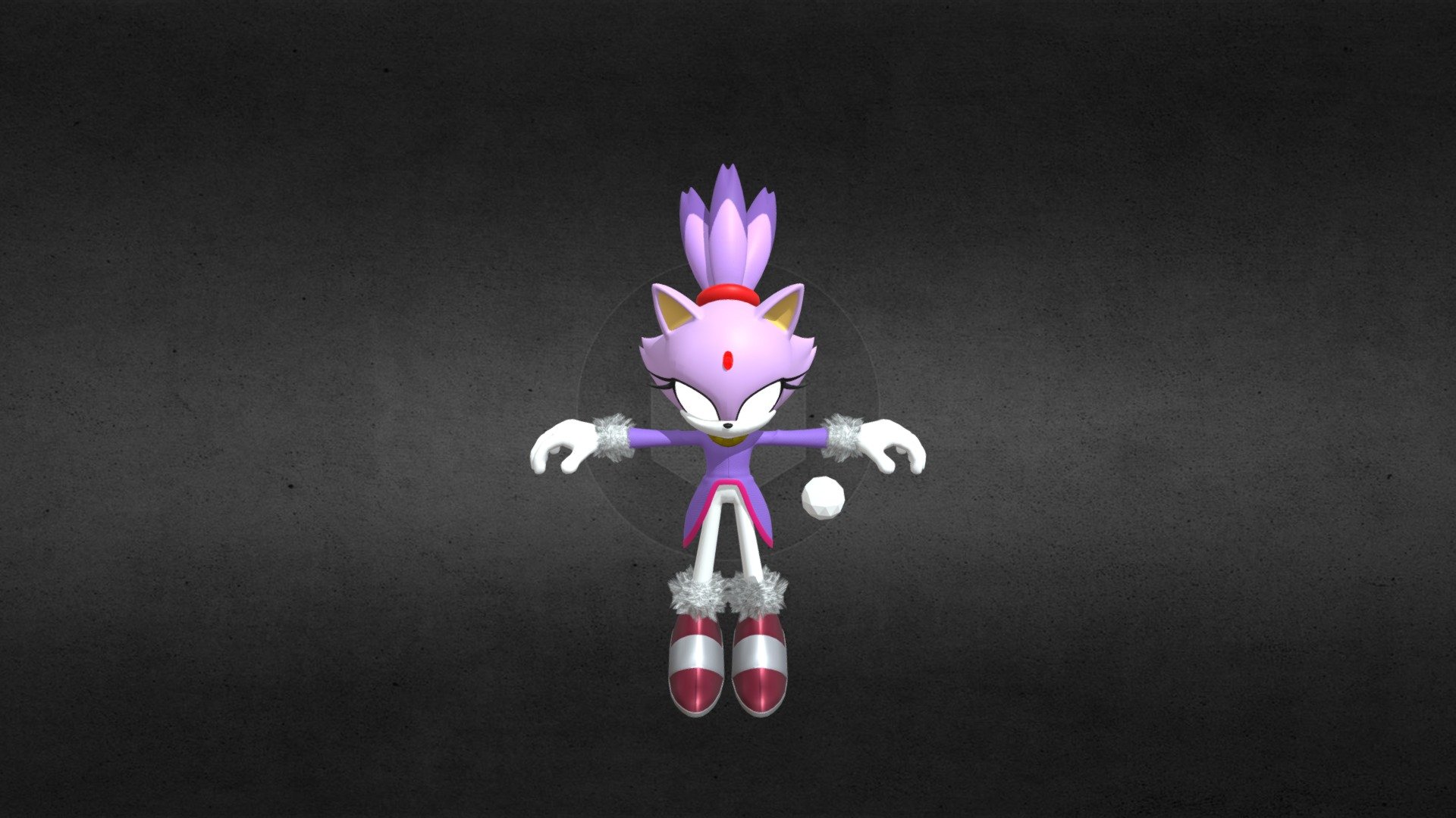 Blaze the cat - Download Free 3D model by mpolo0604 [50fdebb] - Sketchfab
