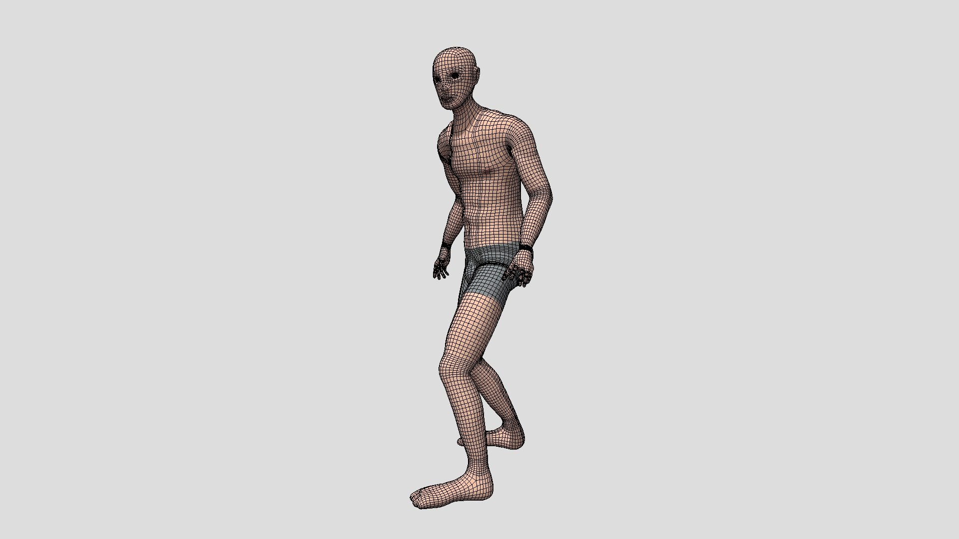 Realistic Human (Wireframe) - 3D model by Mason Kresge (@masonkresge ...