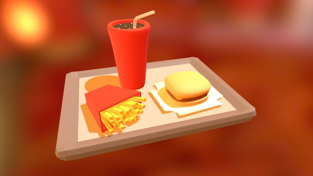 #30Days3D - Day1 - Fast Food 3D Model