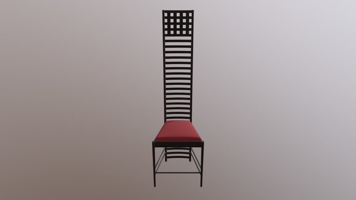Hill House Chair By Charles Rennie Mackintosh 3D Model
