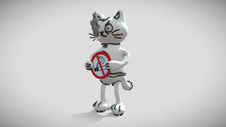 Oh Such A Naughty Cat... 3D Model