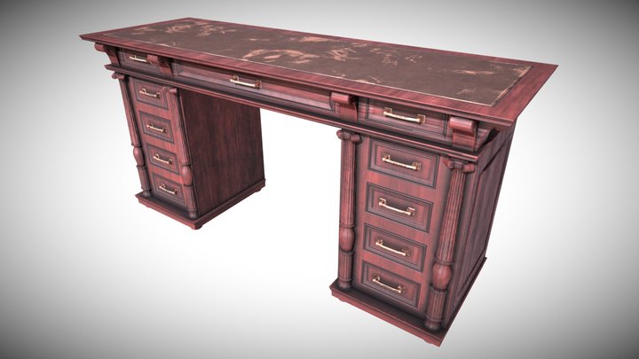 Victorian Desk 3D Model