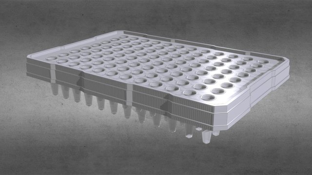 96 Well Reaction Plate 3D Model