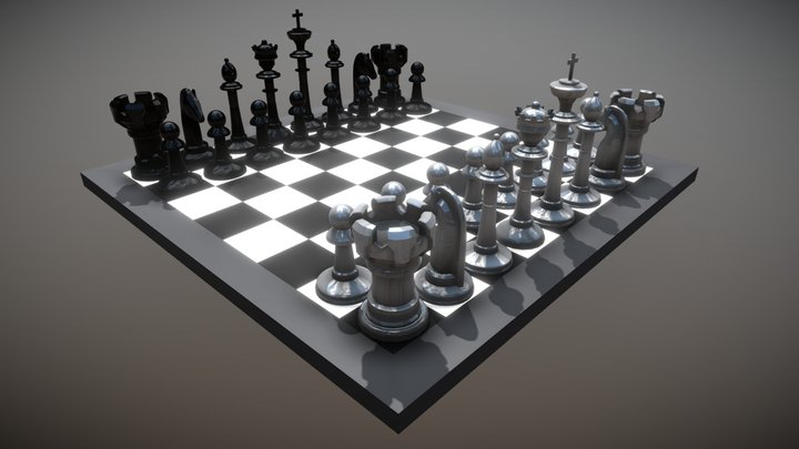 Chess Set 3D Model