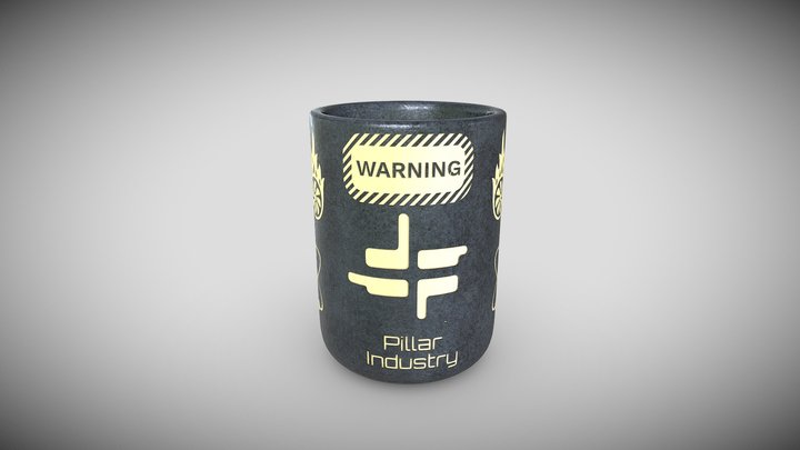 mug sci fi Pillar Industry 3D Model