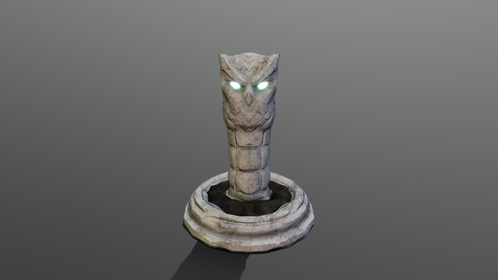 Stefan Owl Statue 3D Model