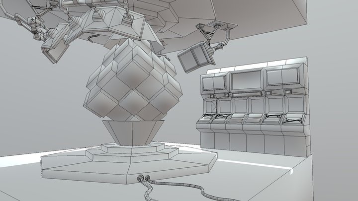 Lab Scene (untextured) 3D Model