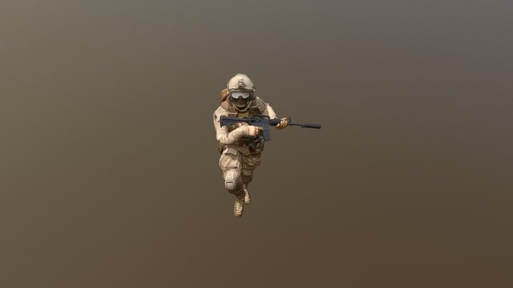 Soldier Sprint 3D Model