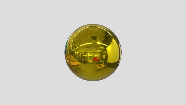 Gold Mirror Sphere AVP 3D Model