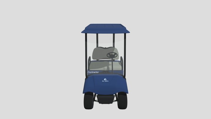 Golf Cart Branding 3D Model