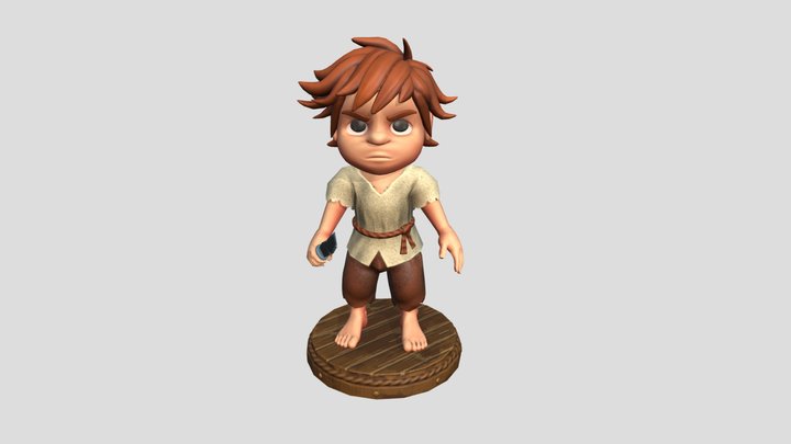 Chibi Pirates Themed Chess Set - Pawn 3D Model