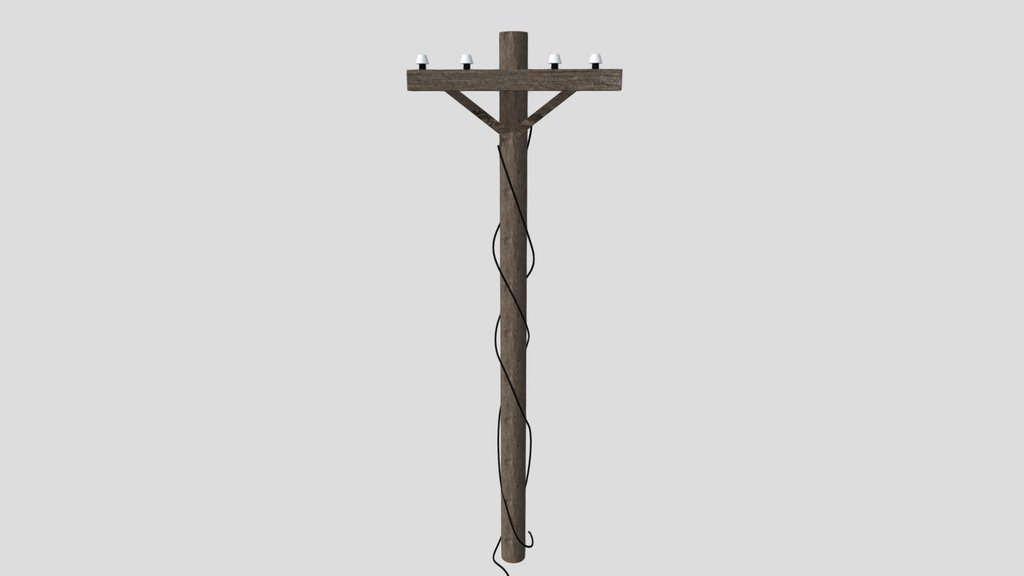 Telephone Pole with Wires