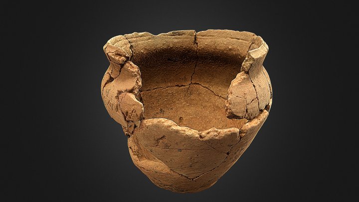 Ceramic pot, Naury barrow cemetery 3D Model