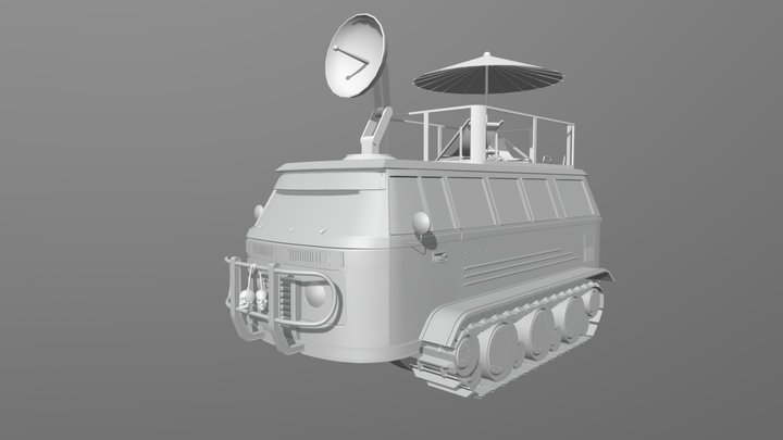 Strange hippy wagon 3D Model