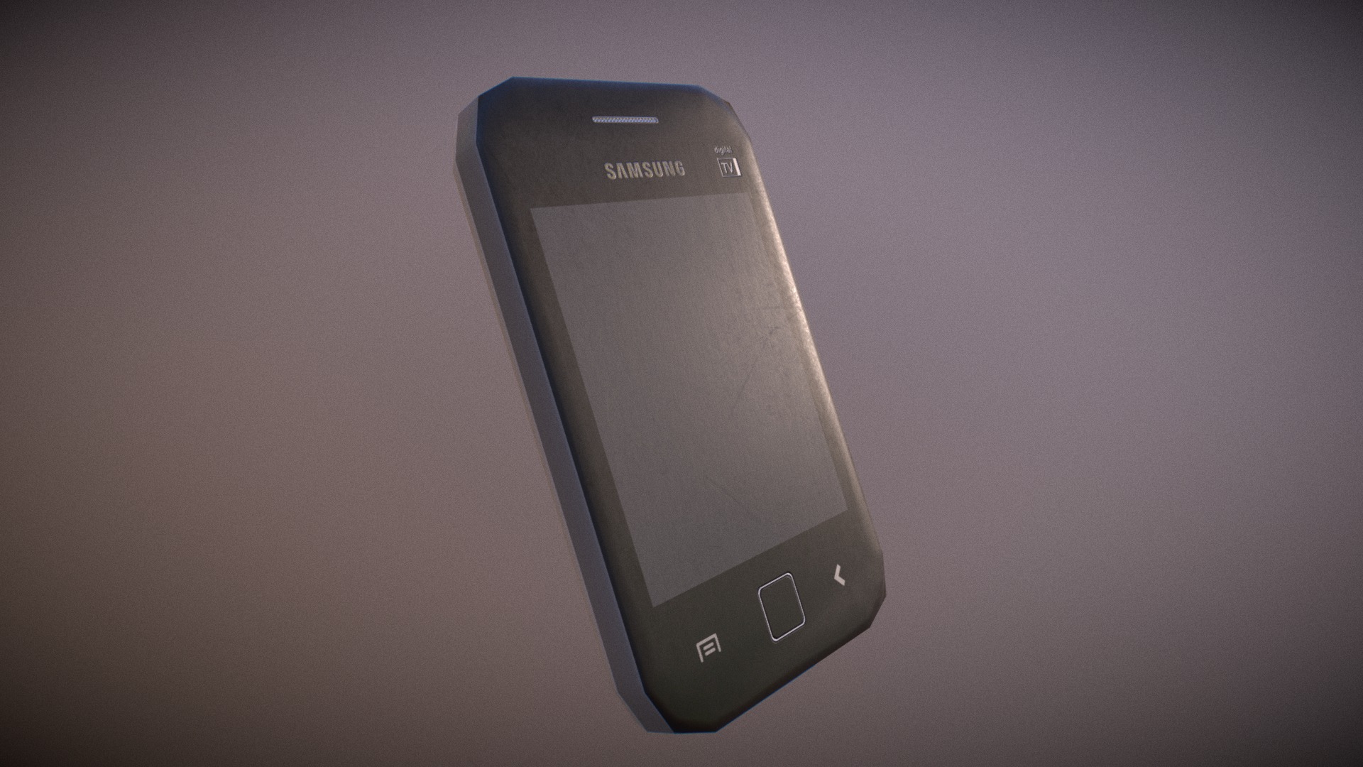 3D model Samsung GT-S5367 Young - This is a 3D model of the Samsung GT-S5367 Young. The 3D model is about a black cell phone.