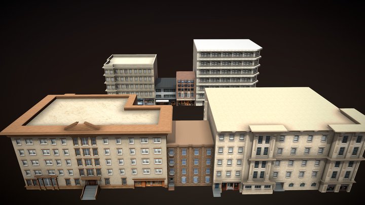 street buildings 3D Model