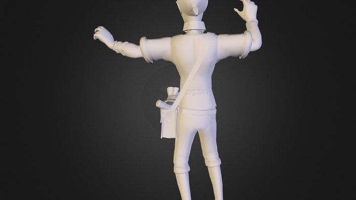 Posed Adventurer 3D Model