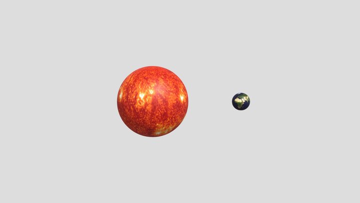 Earth Sun 3D Model