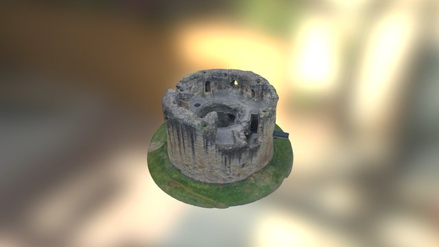 Flint Castle - Donjon Tower 3D Model