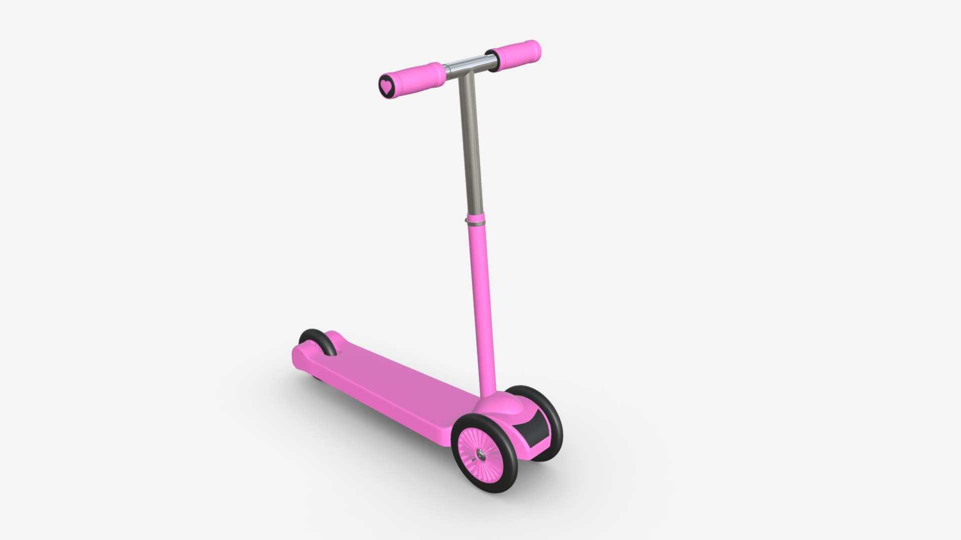 3D model Scooter children - This is a 3D model of the Scooter children. The 3D model is about a pink and purple vacuum cleaner.