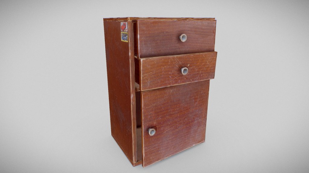 soviet furniture — low-poly furniture 3D model by Ilya Gerasimov