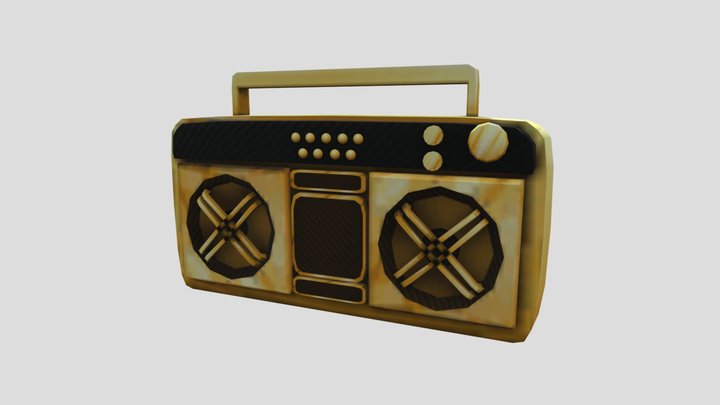 Golden Super Fly Boombox (ROBLOX) 3D Model