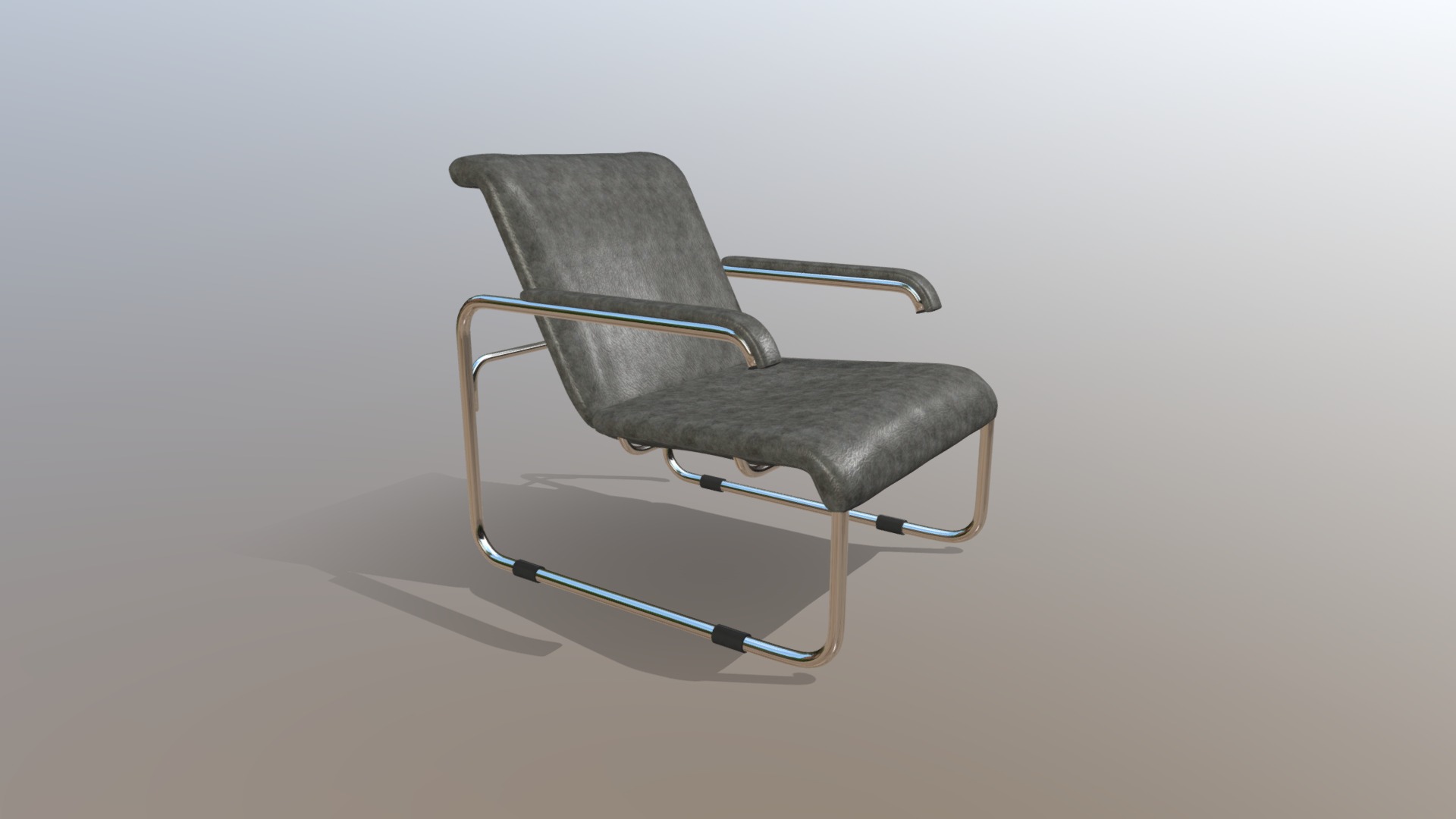 3D model Marcel Breuer B35 Chair - This is a 3D model of the Marcel Breuer B35 Chair. The 3D model is about a chair with a cushion.